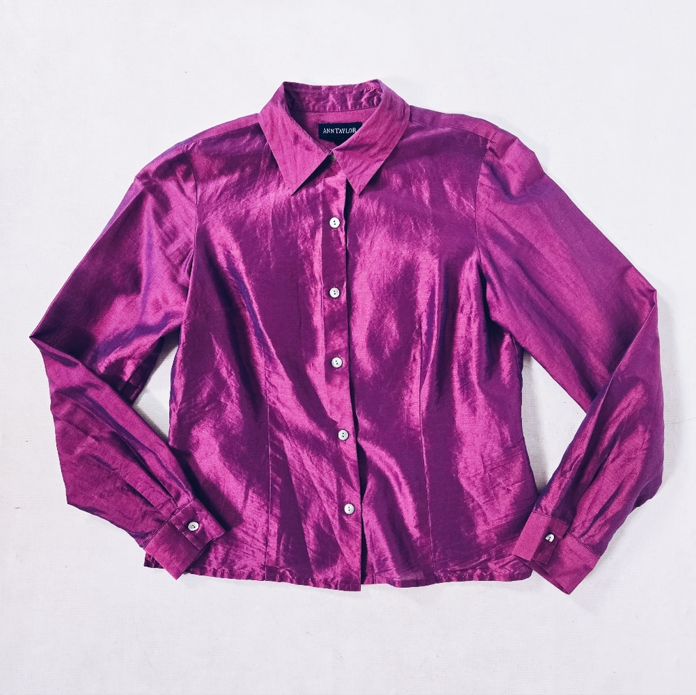 Ann Taylor Silk Blend Blouse - Picture 3 of 7